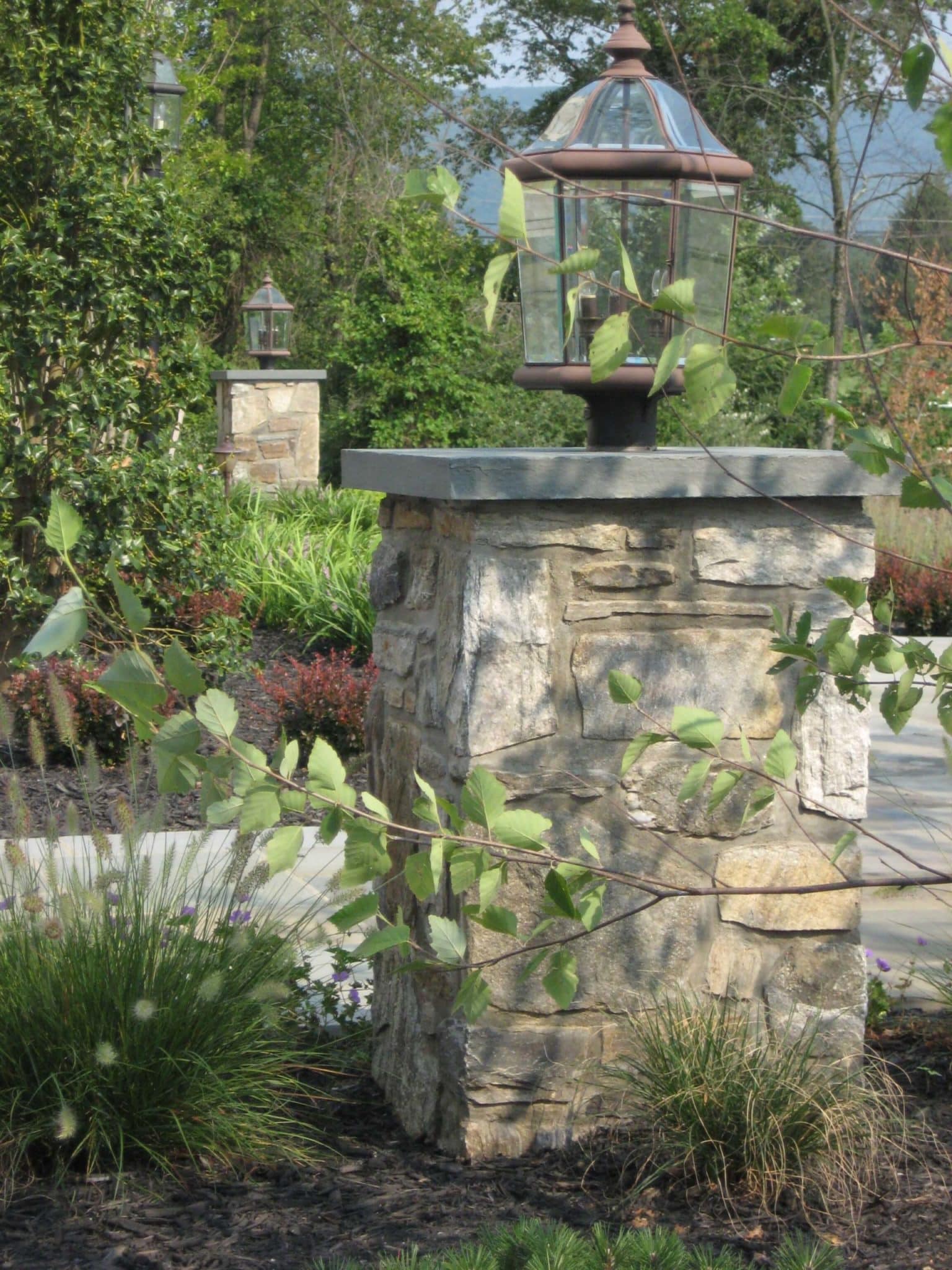 Landscape Entry Features & Columns in MD & VA - Poole's Stone & Garden